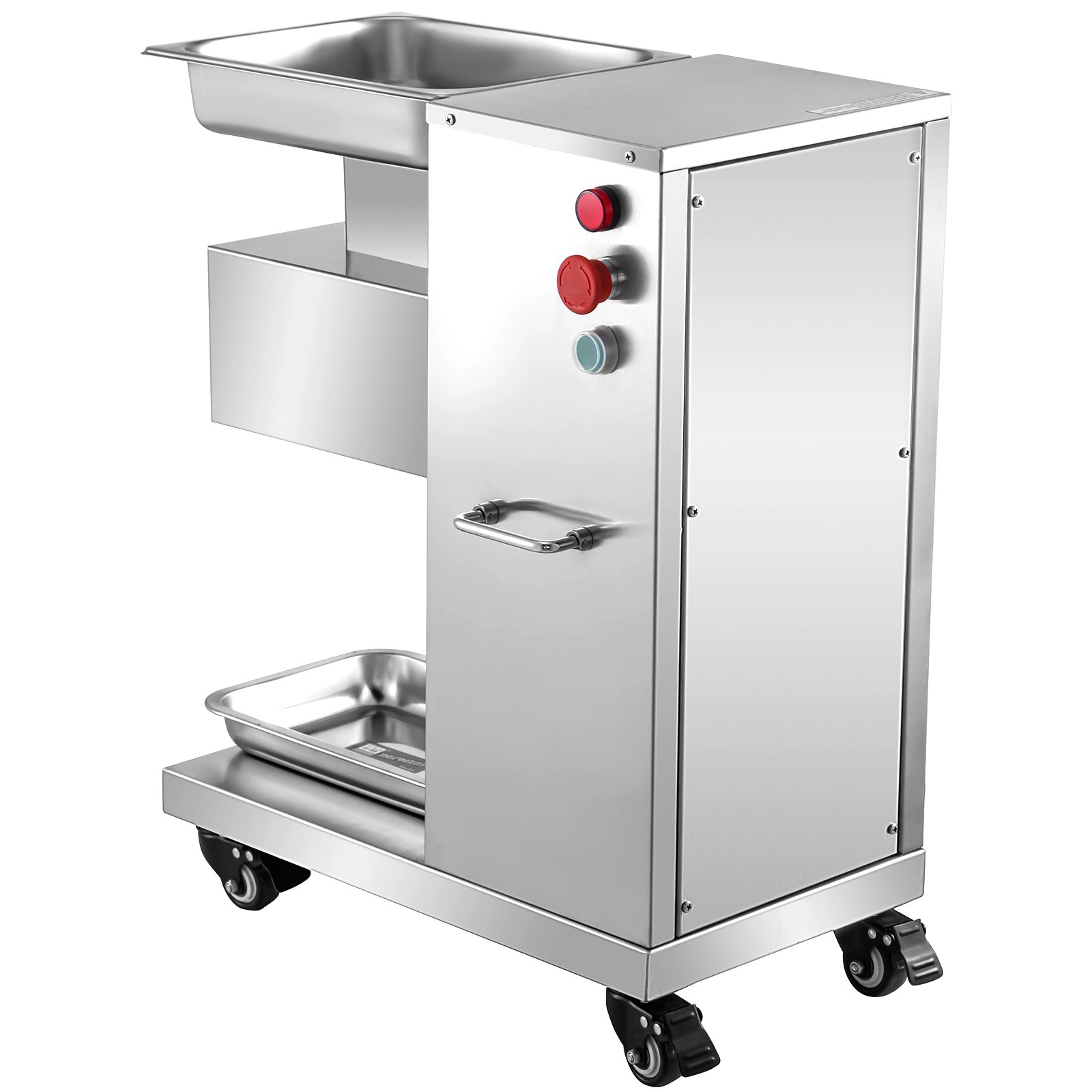 Cortadora de carne comercial VEVOR de 110 V, 1100 lb/h, eléctrica, 750 W, cuchilla de 3 mm, para restaurantes, de acero inoxidable, para cocinas, restaurantes y supermercados.