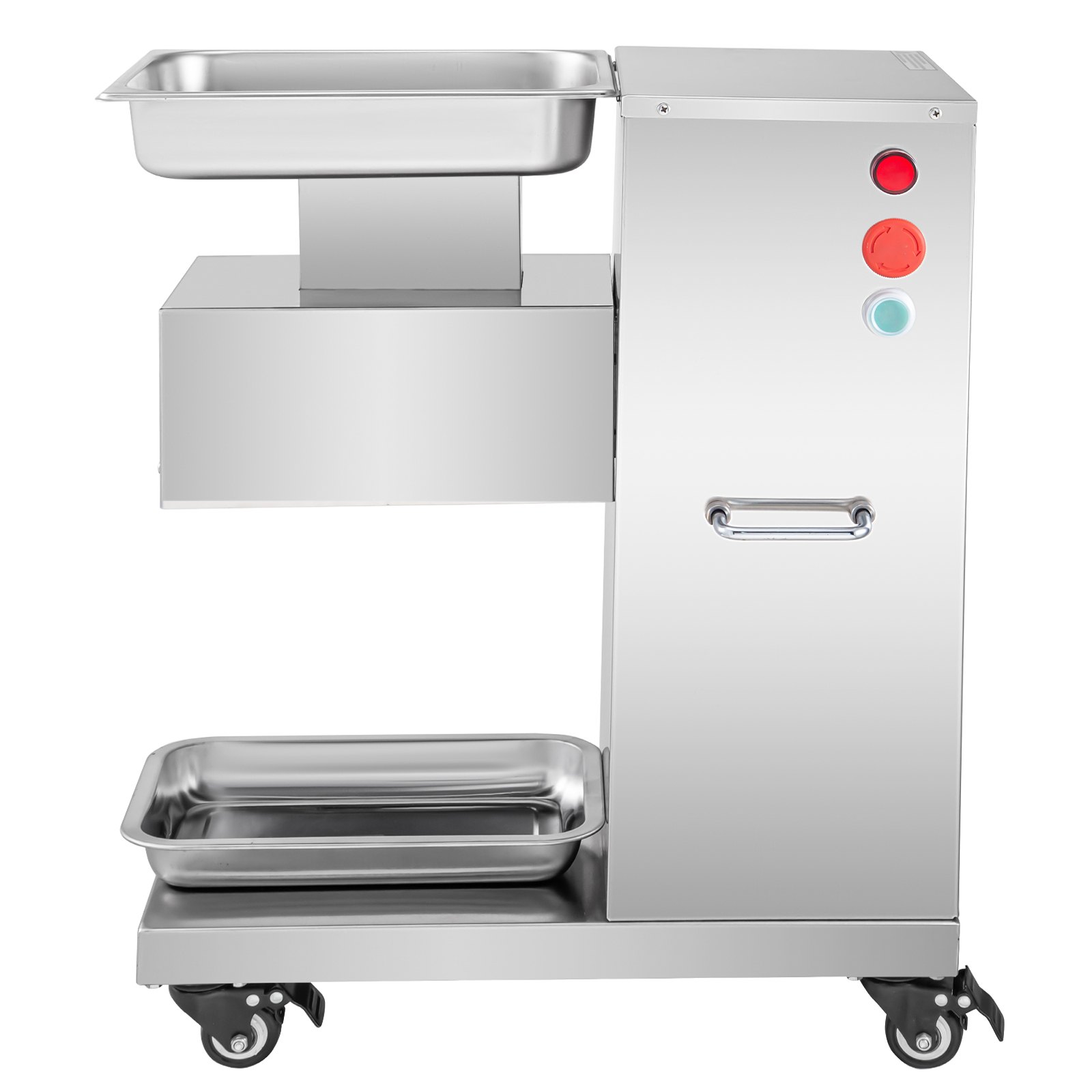 Cortadora de carne comercial VEVOR de 110 V, 1100 lb/h, eléctrica, 750 W, cuchilla de 3 mm, para restaurantes, de acero inoxidable, para cocinas, restaurantes y supermercados.