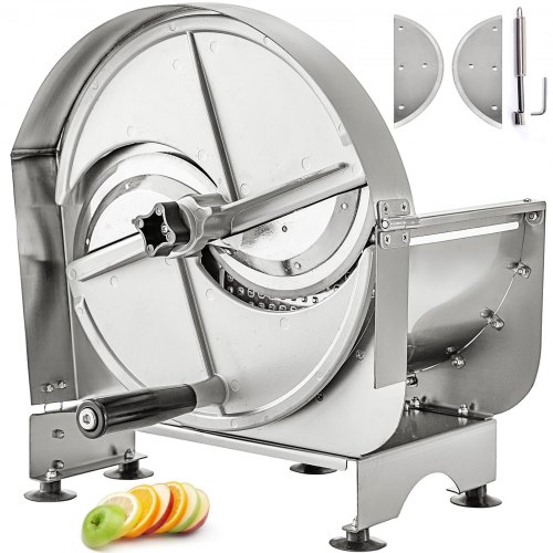 VEVOR Cortadora De Fiambre Cortafiambres Profesional Manual Aluminio para Frutas Espesor Ajustable 0.2-12mm