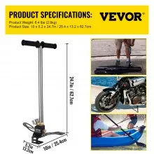 VEVOR 4500PSI Inflador de Aire Inflador de Bomba de Mano 310BAR