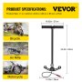 Especificaciones de la bomba de aire PCP VEVOR para bicicleta, rifle de aire y motocicleta, 28 cm x 63 cm x 27 cm.