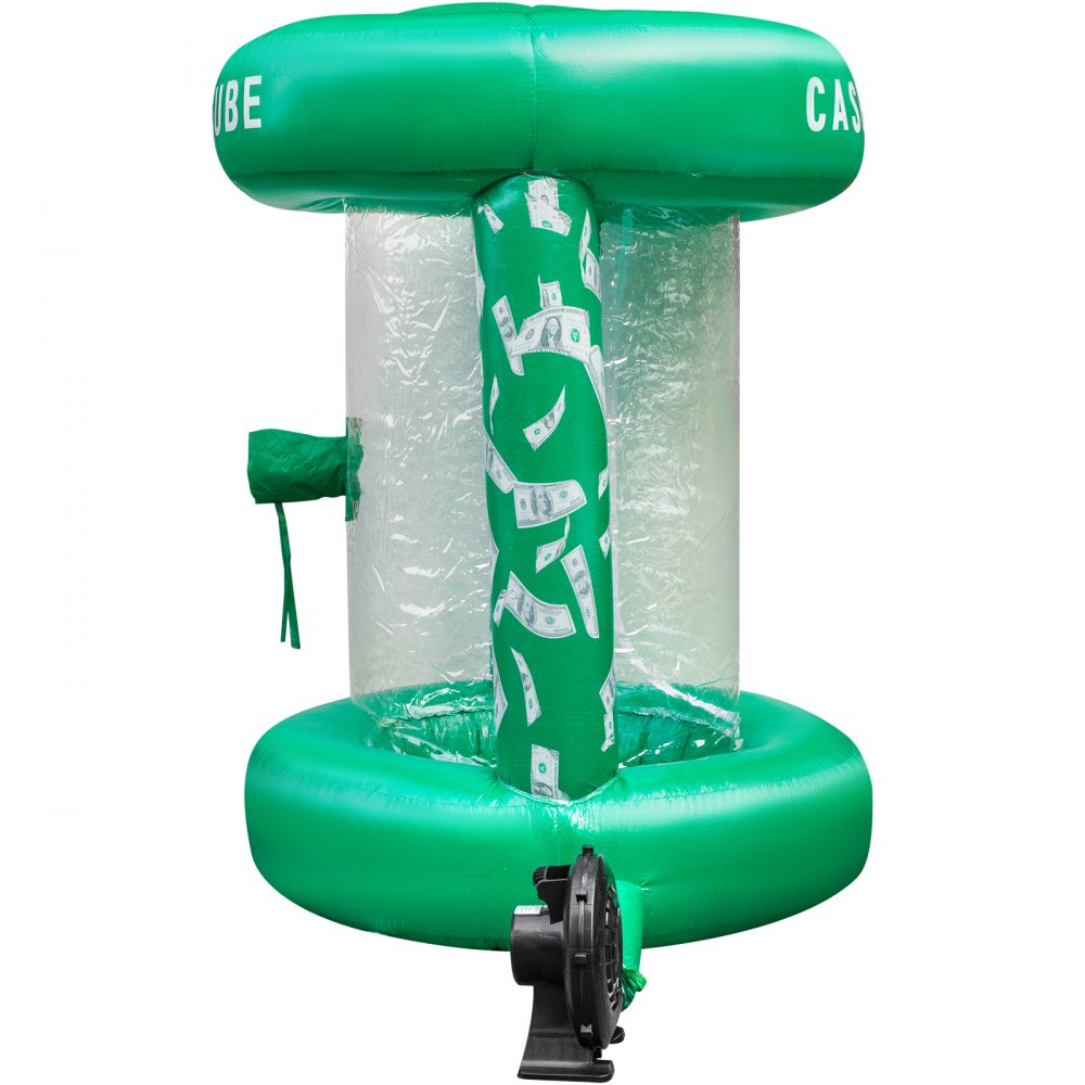 VEVOR Cubo de Efectivo Inflable con Dos Sopladores Cabina de Cubo de Efectivo Inflable Máquina de Dinero en Forma de Cubo de Efectivo Verde Cubo de Efectivo Cabina de Dinero a Prueba de Agua
