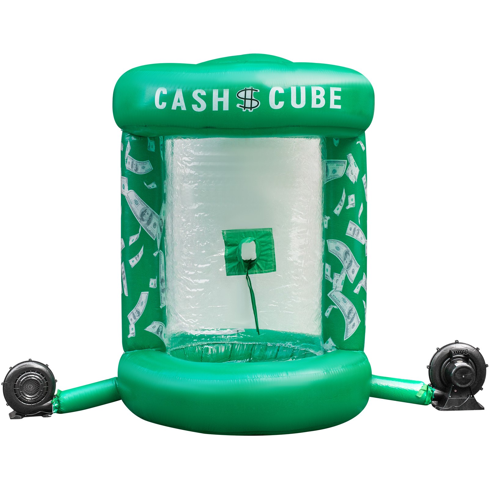 VEVOR Cubo de Efectivo Inflable con Dos Sopladores Cabina de Cubo de Efectivo Inflable Máquina de Dinero en Forma de Cubo de Efectivo Verde Cubo de Efectivo Cabina de Dinero a Prueba de Agua