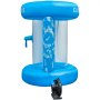 Cubo de dinero inflable VEVOR azul con gráficos de billetes de dólar y accesorio soplador.