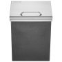 Hielera empotrable VEVOR de acero inoxidable de 35,5 cm de largo x 30,5 cm de ancho x 45,7 cm de alto, con tapa abatible, barra de hielo para cocina exterior de 40 qt, incluye tubo y tapón de drenaje, ideal para vino y cerveza fríos.