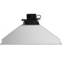Campana extractora insertable VEVOR con cuerpo de acero inoxidable y conducto de escape montado en la parte superior para una ventilación eficiente.