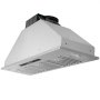 Campana extractora empotrada VEVOR, 900 CFM, 4 velocidades, 36 pulgadas, acero inoxidable, con ventilación integrada, control táctil y remoto, luces LED, filtros deflectores, convertible con/sin conductos, homologada por ETL