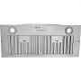 Campana extractora empotrada VEVOR, 900 CFM, 4 velocidades, 36 pulgadas, acero inoxidable, con ventilación integrada, control táctil y remoto, luces LED, filtros deflectores, convertible con/sin conductos, homologada por ETL