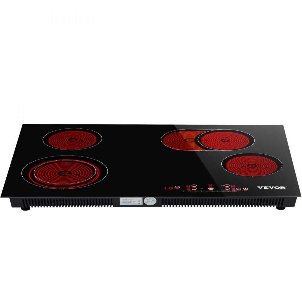 VEVOR Built-in Surface Electric Radiant Ceramic Cooktop 4 Burners 240V