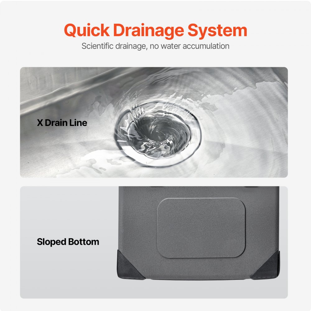 Fregadero de cocina VEVOR de 15 pulgadas, fregadero de acero inoxidable 304 de montaje superior, lavabo de una sola cubeta de estilo rústico con accesorios, fregaderos para lavavajillas domésticos para autocaravanas, cocinas de preparación, lavanderías y bares.