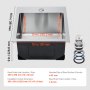 Fregadero de cocina VEVOR de 15 pulgadas, fregadero de acero inoxidable 304 de montaje superior, lavabo de una sola cubeta de estilo rústico con accesorios, fregaderos para lavavajillas domésticos para autocaravanas, cocinas de preparación, lavanderías y bares.