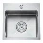 VEVOR 15 inch Kitchen Sink Workstation, 304 Stainless Steel Top Mount Sinks, Drop-In Single Bowl Farmhouse Basin with Accessories, Household Dishwasher Sinks for RV, Prep Kitchen, Laundry Room, Bar