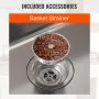 Fregadero de cocina VEVOR de acero inoxidable 304, de un solo seno con montaje superior y accesorios (paquete de 2), apto para lavavajillas domésticos, para estaciones de trabajo, autocaravanas, cocinas de preparación y bares, 25 pulgadas