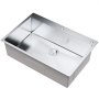 Fregadero de cocina VEVOR de acero inoxidable de un solo seno y diseño moderno.