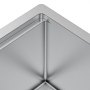 Fregadero de cocina de acero inoxidable VEVOR con bordes elegantes y modernos y acabado cepillado.