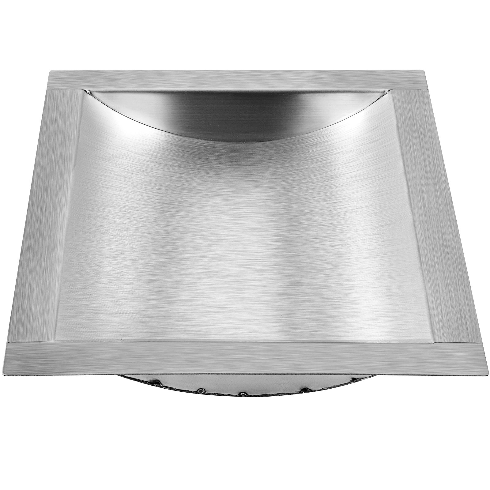 Bandeja de acero inoxidable VEVOR con acabado de metal cepillado y marco rectangular.