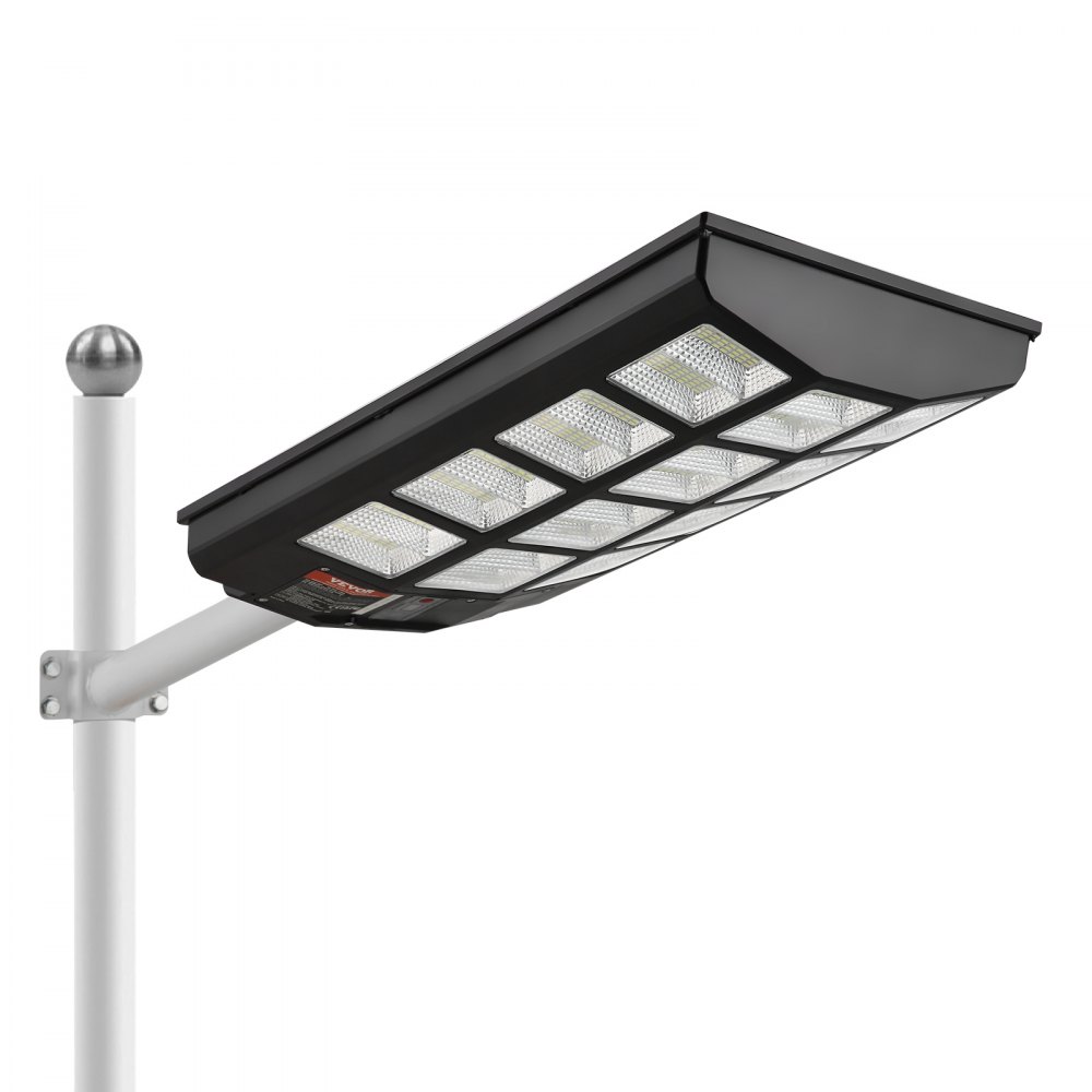 VEVOR Luz de calle solar de 1200 W, 1900 lm, luces de inundación solares LED para exteriores con control remoto RF, lámpara de sensor de movimiento con energía solar de seguridad impermeable IP66 para jardín, patio, hogar, camino, garaje, estacionamiento