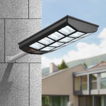 VEVOR Luz de calle solar de 1200 W, 1900 lm, luces de inundación solares LED para exteriores con control remoto RF, lámpara de sensor de movimiento con energía solar de seguridad impermeable IP66 para jardín, patio, hogar, camino, garaje, estacionamiento