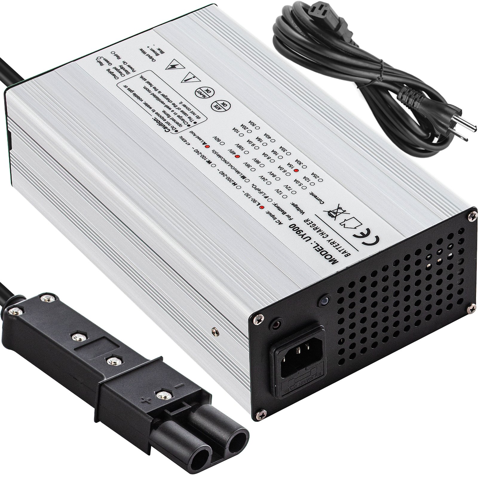 VEVOR Golf Cart Cargador de batería Club Car Charger 36V 18A Enchufe extendido para Ez Go