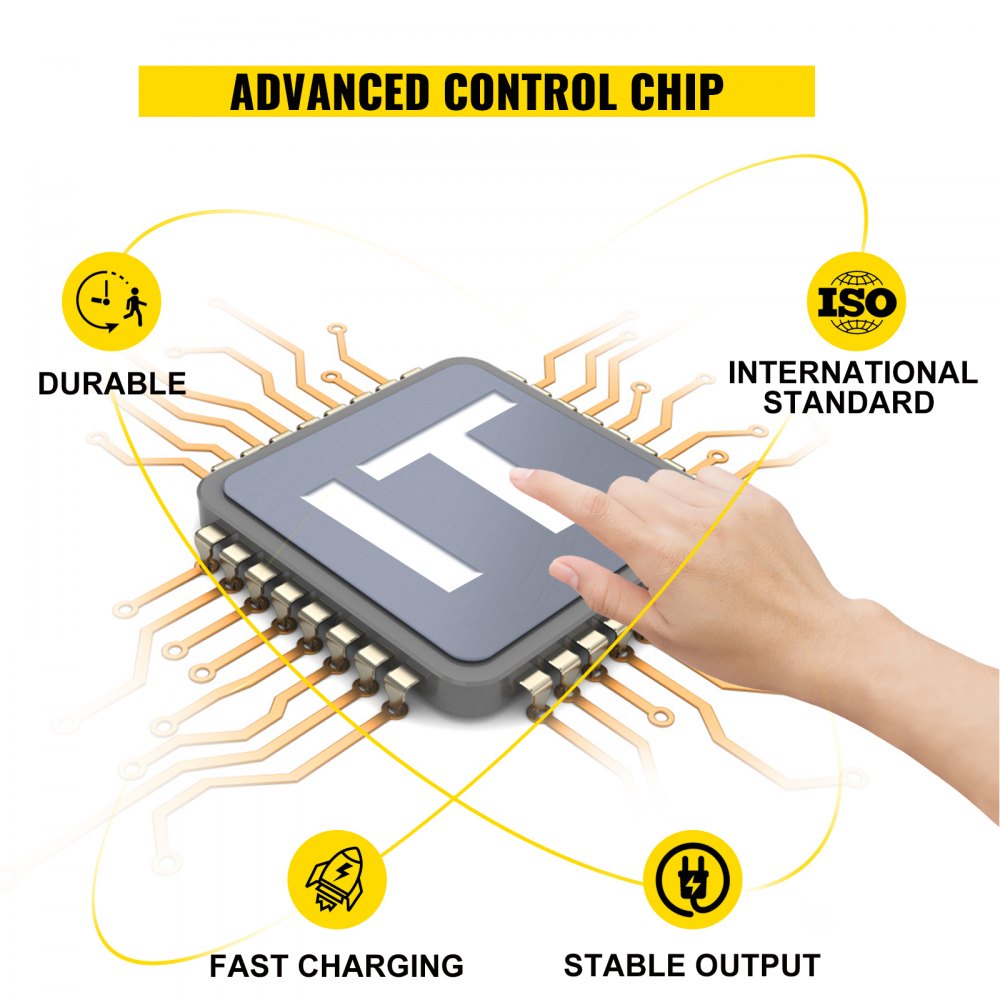 VEVOR Cargador de batería para carrito de golf 48 V Cargador de coche de club 15 A Cargador eléctrico de carrito de golf con enchufe RXV/Cargador de batería de coche de club LED Carcasa de aluminio Power Wise Cargador de batería de carrito de golf para Ez Go Yamaha