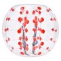 Pelota de parachoques inflable transparente con agarraderas rojas, de marca &quot;pelota de parachoques inflable VEVOR&quot;.