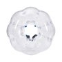 Pelota de parachoques inflable VEVOR transparente con correas seguras y costuras reforzadas, vista superior.