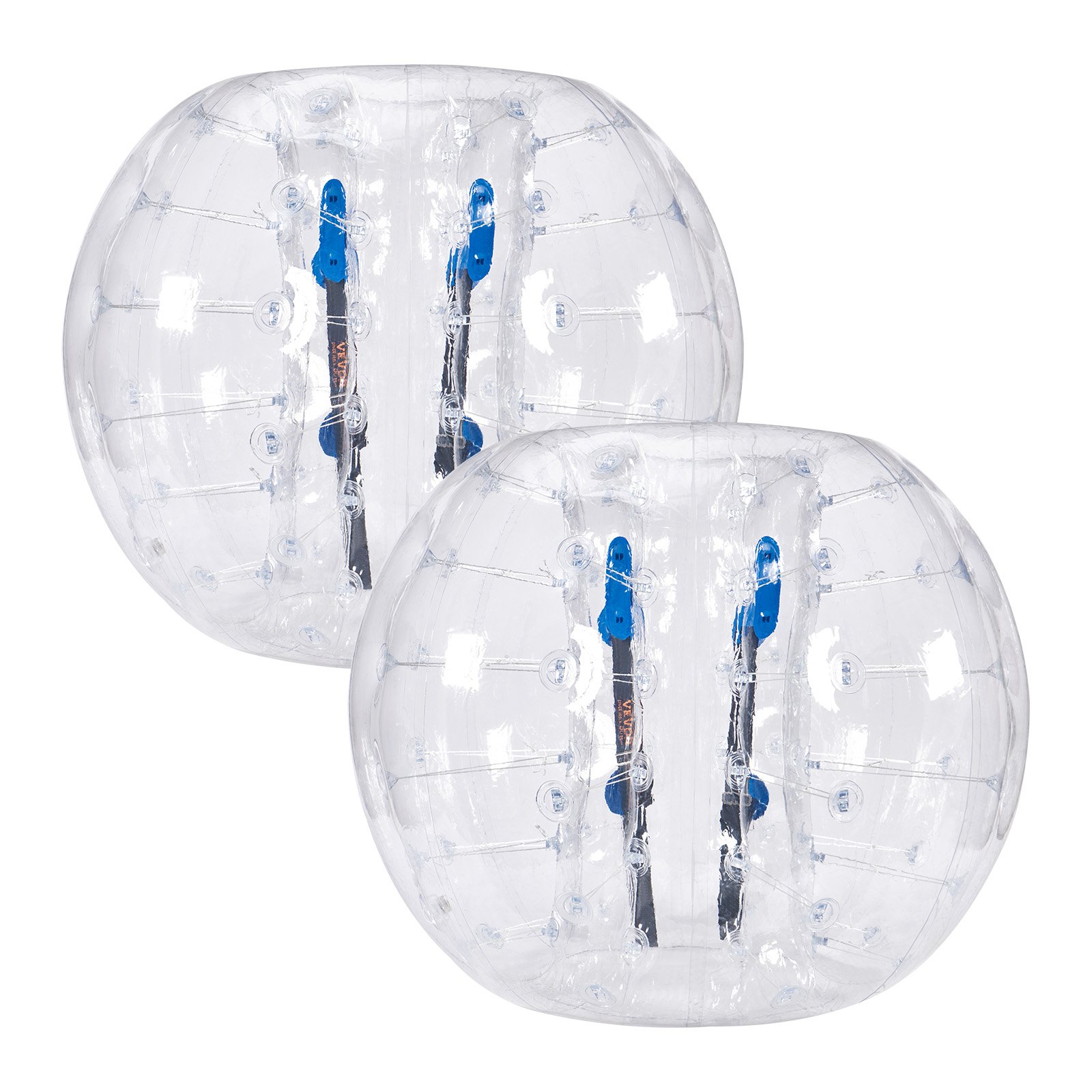 Paquete de 2 pelotas inflables VEVOR, pelotas Zorb de sumo de 1,2 m (4 pies) para adolescentes y adultos, pelotas de burbujas de PVC de 0,8 mm de grosor para juegos en equipo al aire libre, juguetes Bumper Bopper para jardín, patio y parque.