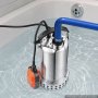 Bomba de agua sumergible VEVOR de 1 HP y 4400 GPH con interruptor de flotador, portátil, de acero inoxidable, para vaciar piscinas, estanques de jardín, jacuzzis y sótanos, resistente al agua IPX8.