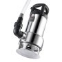 Bomba de sumidero VEVOR de 1 HP, 4020 GPH, elevación de 30 pies, sumergible de acero inoxidable, con cable de alimentación de 26 pies, interruptor de flotador de encendido/apagado automático, para drenaje de agua limpia y sucia en sótanos, inundaciones, piscinas, estanques, jardines, jacuzzis.