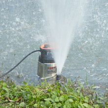 Bomba de sumidero VEVOR de 1 HP, 4020 GPH, bomba de lodos sumergible de acero inoxidable de 30 pies de elevación con cable de alimentación de 26 pies, interruptor de flotador de encendido/apagado automático, drenaje de agua limpia/sucia para inundaciones en sótanos, piscinas, estanques, jardines, jacuzzis