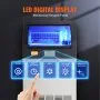 Máquina de hielo comercial VEVOR, 100 lb/24 h, 55 cubitos de hielo en 12-15 minutos, máquina de hielo de gabinete independiente con capacidad de almacenamiento de 33 lb y pantalla digital LED, para bar, hogar, oficina y restaurante.