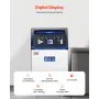 VEVOR Máquina para hacer hielo comercial, 130 libras/24 horas, máquina para hacer hielo, 55 cubitos de hielo en 12-15 minutos, máquina para hacer hielo con gabinete independiente con capacidad de almacenamiento de 24 libras, pantalla digital LED, para bar, hogar, oficina, restaurante