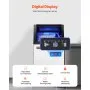 Máquina de hielo comercial VEVOR, 80 lb/24 h, 40 cubitos de hielo en 12-15 minutos, máquina de hielo de gabinete independiente con capacidad de almacenamiento de 27.5 lb, pantalla digital LED, para bar, hogar, oficina, restaurante