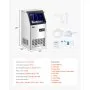 Máquina de hielo comercial VEVOR, 80 lb/24 h, 40 cubitos de hielo en 12-15 minutos, máquina de hielo de gabinete independiente con capacidad de almacenamiento de 27.5 lb, pantalla digital LED, para bar, hogar, oficina, restaurante