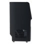 Máquina de hielo comercial VEVOR con compartimento de hielo iluminado y panel de control en la parte inferior.