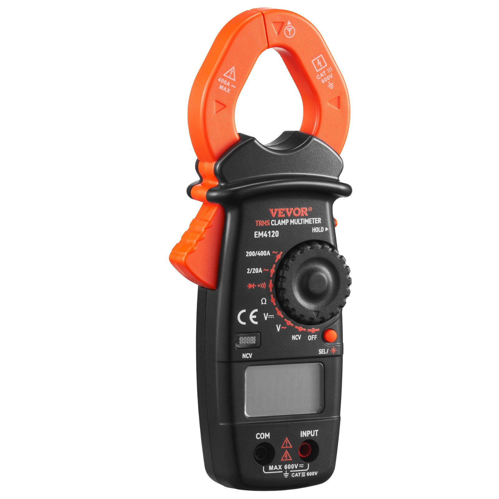 Medidor de abrazadera digital VEVOR Multímetro True RMS AC DC Volt Amp NCV Medición