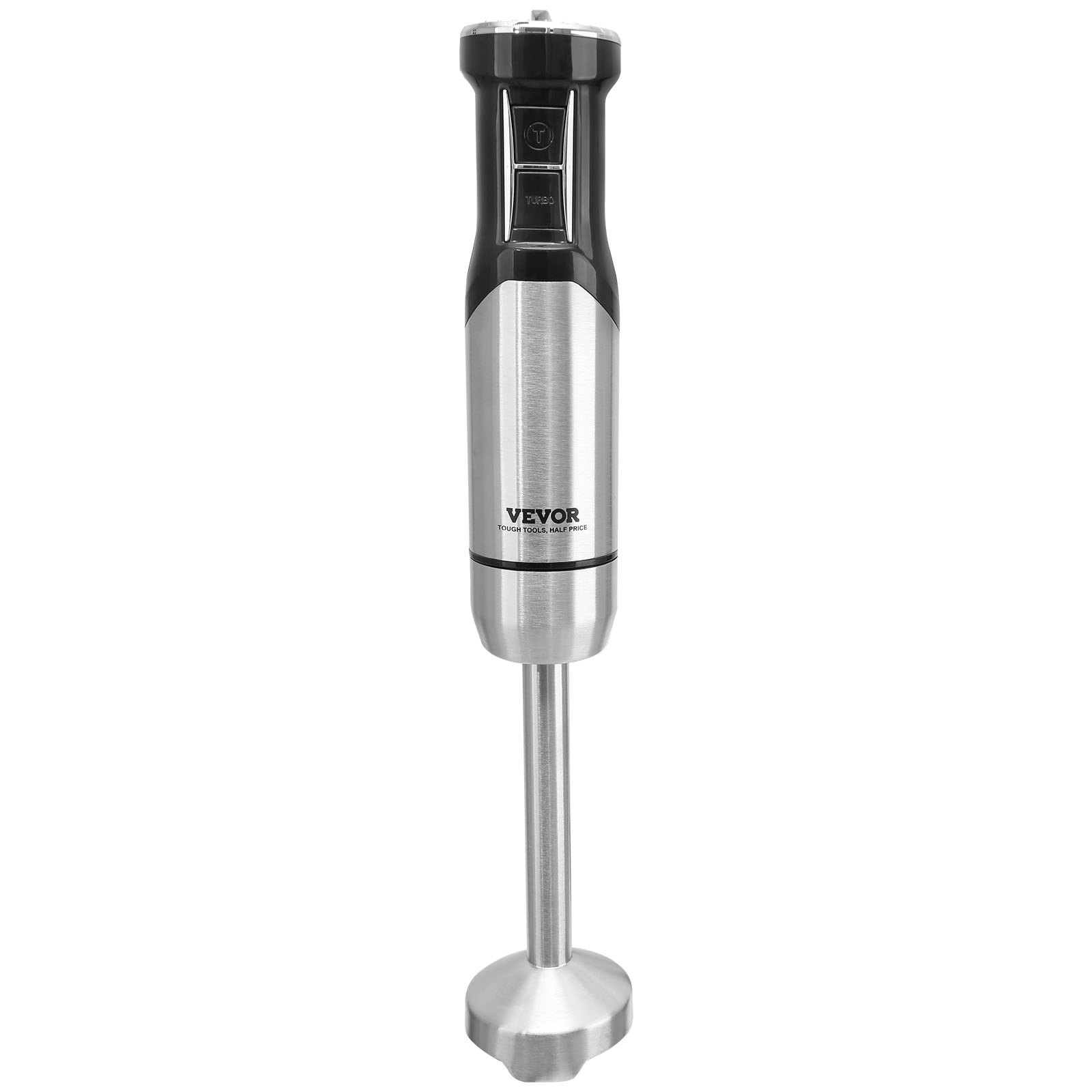 VEVOR Batidora de inmersión comercial, batidora de inmersión resistente de 12 velocidades, batidora de mano con motor de cobre con hoja de acero inoxidable, batidora portátil con taza medidora, batidor, espumador de leche, plata