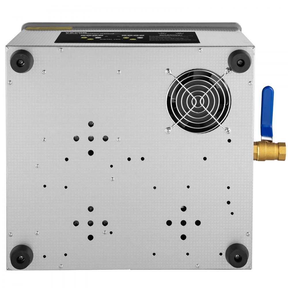 Limpiador ultrasónico VEVOR de 15 l (calentador de 600 W, ultrasónico de 360 W), limpiador digital profesional de piezas de laboratorio con temporizador de calentamiento para la limpieza de instrumentos dentales de vidrio.