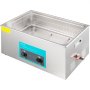Limpiador ultrasónico VEVOR con recipiente de acero inoxidable y panel de control.