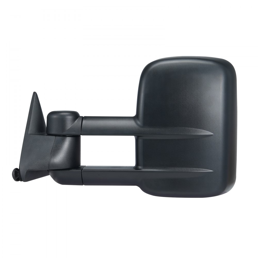 VEVOR Espejos de remolque, par izquierdo y derecho para Chevrolet Silverado (1988-1998)/GMC, espejo de remolque con vidrio plano y convexo, control manual telescópico plegable y ajuste de cuatro direcciones, negro