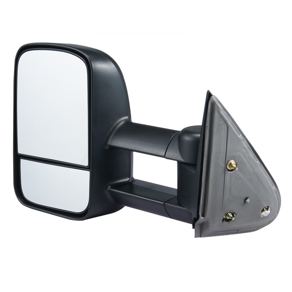 Espejos retrovisores VEVOR para remolque, juego de dos (izquierdo y derecho) para Chevrolet Silverado (1999-2007)/GMC/Cadillac, con cristal plano y convexo, plegables telescópicamente con control manual, ajustables en cuatro direcciones, color negro.