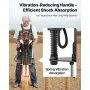 Hundidor de postes en T a gasolina VEVOR, motor de 4 tiempos de 37,7 cc, eficiente herramienta para clavar postes con 3 manguitos de apilamiento, mango antivibración, potente para cercas, ideal para agricultura, huertos, obras viales y paisajismo.