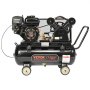 Compresor de aire a gas VEVOR, tanque negro de 7.0 hp con indicadores, ruedas y manija.