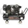 Compresor de aire a gasolina VEVOR de 7 HP, tanque horizontal de 21 galones, bomba de pistón a gasolina de 9 CFM a 115 PSI, sistema de aire comprimido con presión máxima de 115 PSI para talleres en obras de construcción.