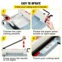 VEVOR Cortador de papel industrial A3, cortador de papel resistente de 17 pulgadas, 500 hojas de papel con guía de corte transparente para oficinas, escuelas, negocios y tiendas de impresión