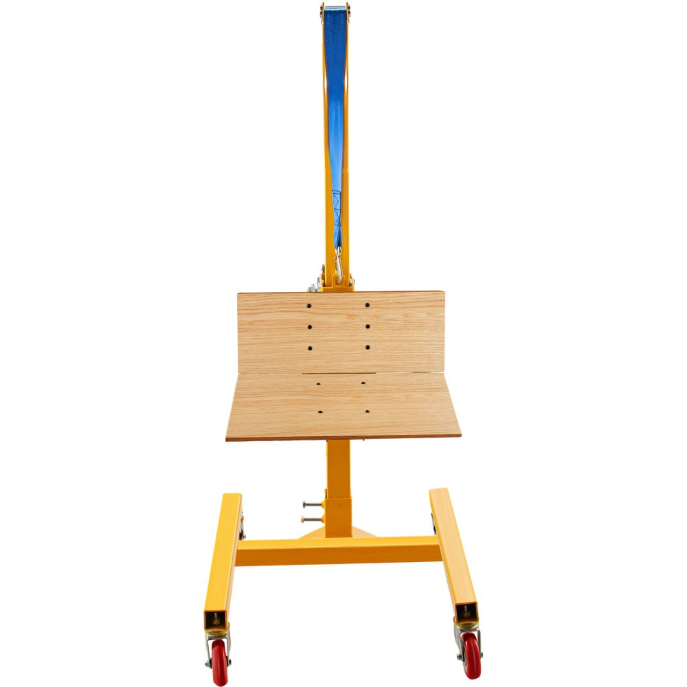 Apilador de cabrestante manual VEVOR, rango de altura de 9.4" - 72", plataforma de 19.7" de largo x 15.7" de ancho, cabrestante de elevación de carga Lite de acero, carretilla elevadora de cabrestante manual, elevación de material de capacidad de 331 libras para instalaciones de envío