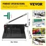 Cortadora de papel VEVOR de 30 cm, tamaño A4, comercial, resistente, 300 hojas, dureza 45HRC, base metálica, para escritorio, para el hogar y la oficina (A4)