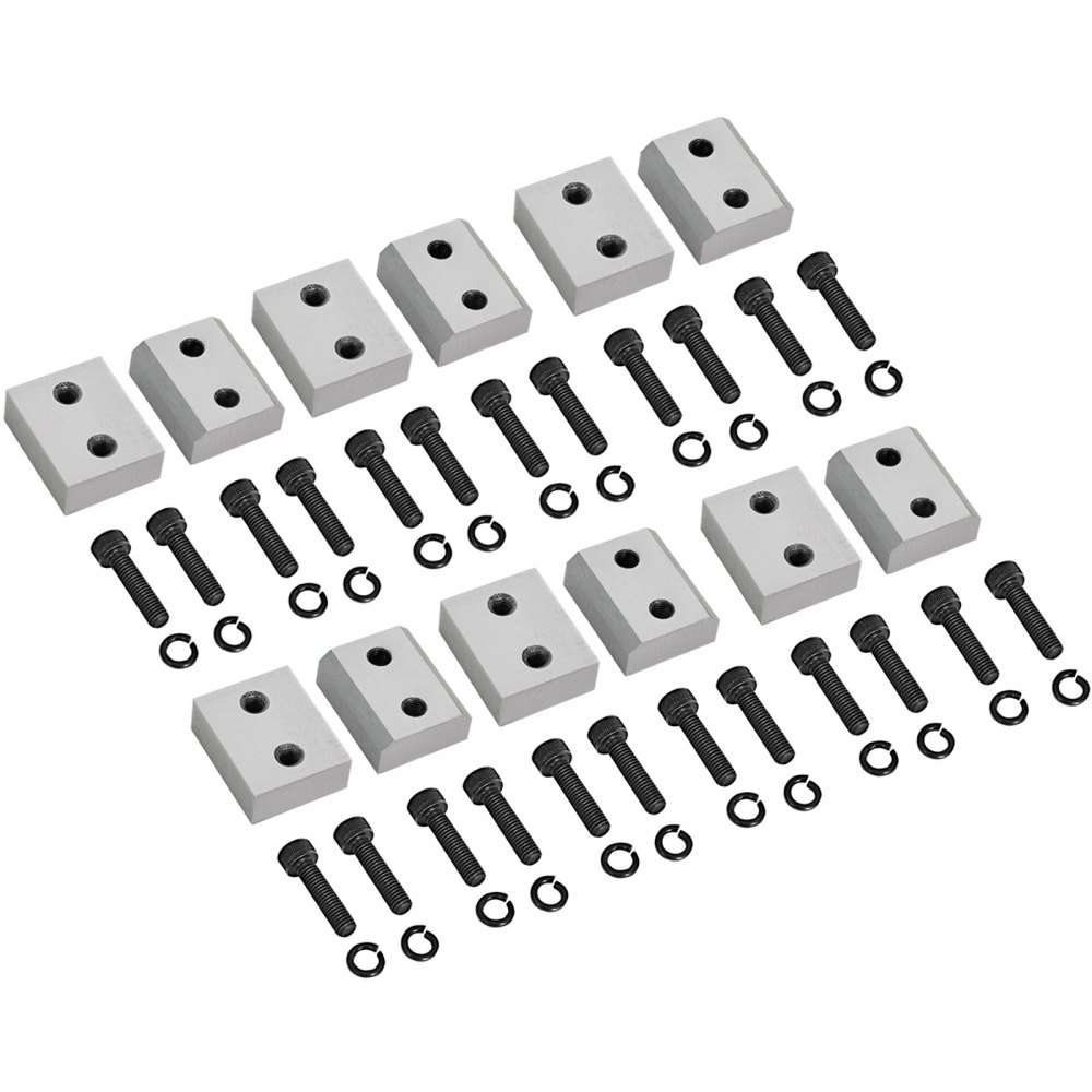 VEVOR Cuchillas de repuesto para cortador de barras de refuerzo de 0.630 in, material de acero Cr12MoV para cortador eléctrico de barras de refuerzo de 5/8 pulgadas, 12 cuchillas con 24 tornillos hexagonales y 24 arandelas de resorte