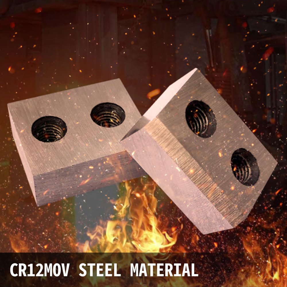 VEVOR Cuchillas de repuesto para cortador de barras de refuerzo de 0.630 in, material de acero Cr12MoV para cortador eléctrico de barras de refuerzo de 5/8 pulgadas, 12 cuchillas con 24 tornillos hexagonales y 24 arandelas de resorte