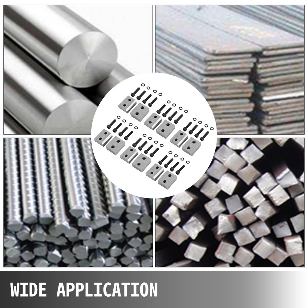VEVOR Cuchillas de repuesto para cortador de barras de refuerzo de 0.630 in, material de acero Cr12MoV para cortador eléctrico de barras de refuerzo de 5/8 pulgadas, 12 cuchillas con 24 tornillos hexagonales y 24 arandelas de resorte